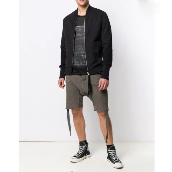 NWT THOM KROM Mesh Panel Black Bomber Jacket Large - Picture 3 of 12